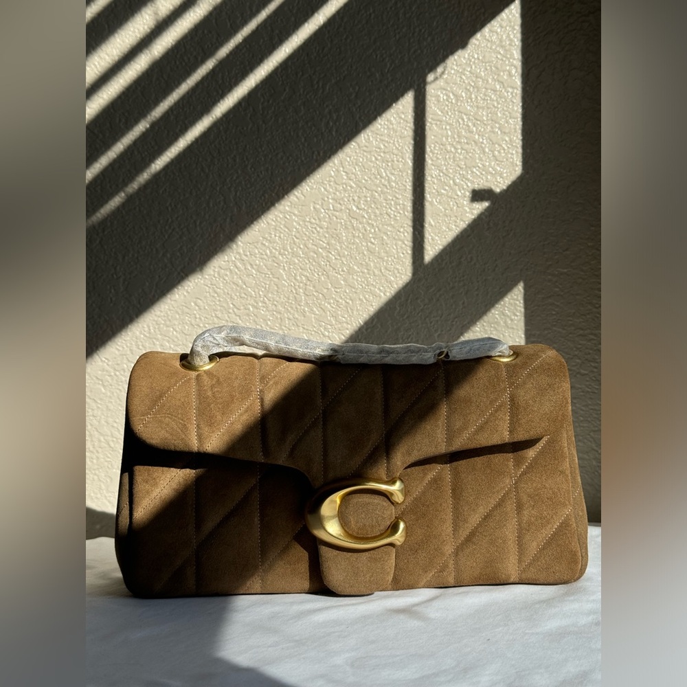 Coach Tabby Quilted 26 In Cedar Suede